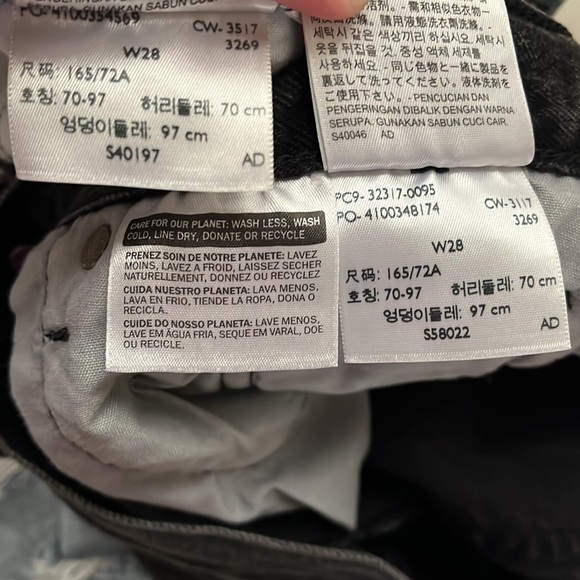 LEVI’S LOT SIZE 28 CUT OFF BUTTON FLY DENIM WEDGIE FIT - Picture 4 of 11